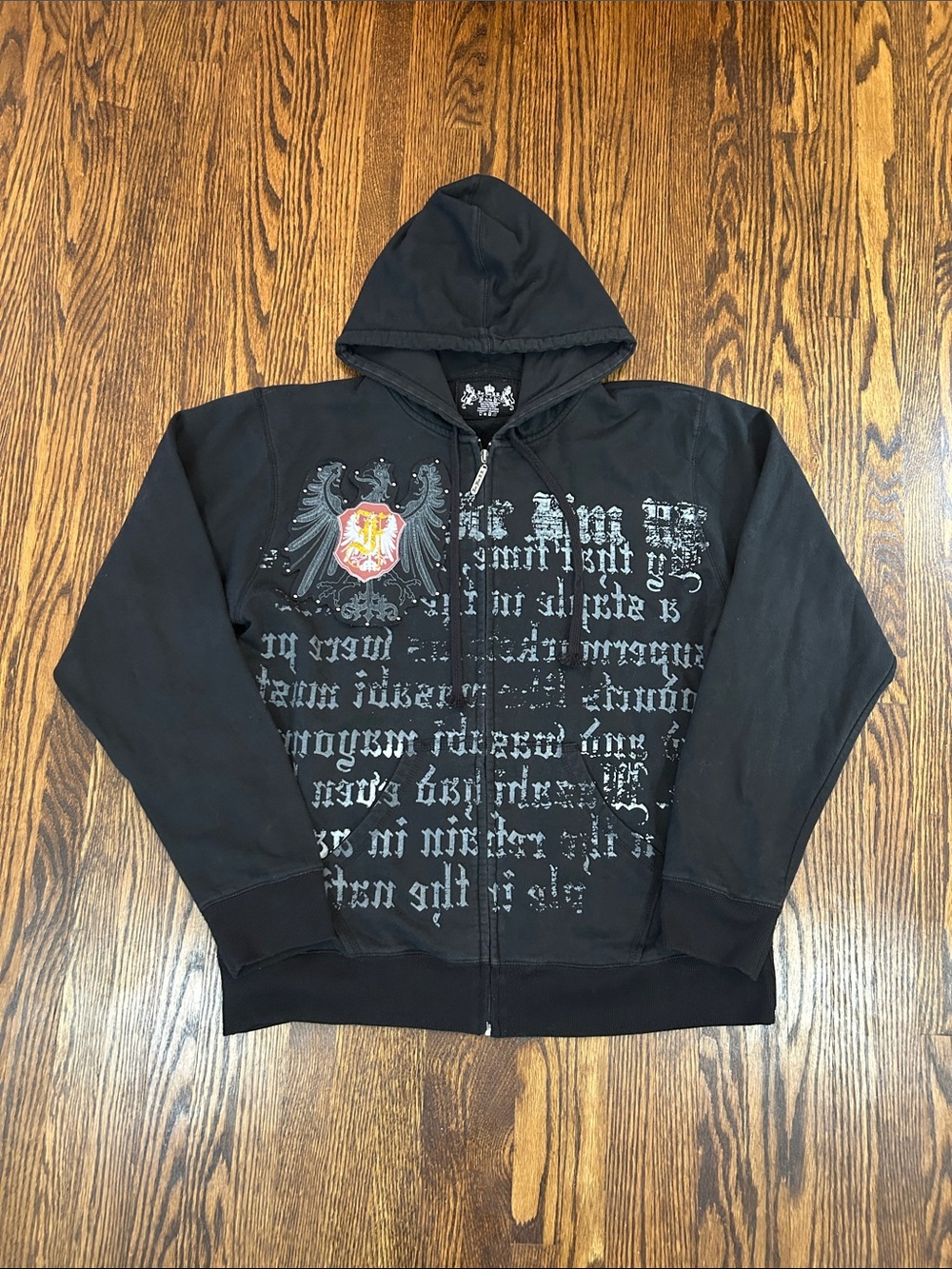 Vintage Y2K Zip Up Emo Hoodie For Him UK